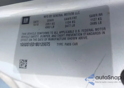 2011 Cadillac Cts Premium из США, поврежденный, VIN 1G6DS1ED1B0129075